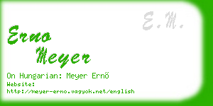 erno meyer business card