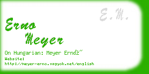 erno meyer business card